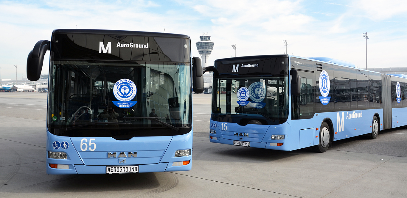 Flughafen München setzt auf umweltfreundliche MAN-Busse