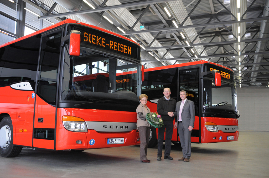 Sieke KG erneuert ihren Setra Fuhrpark