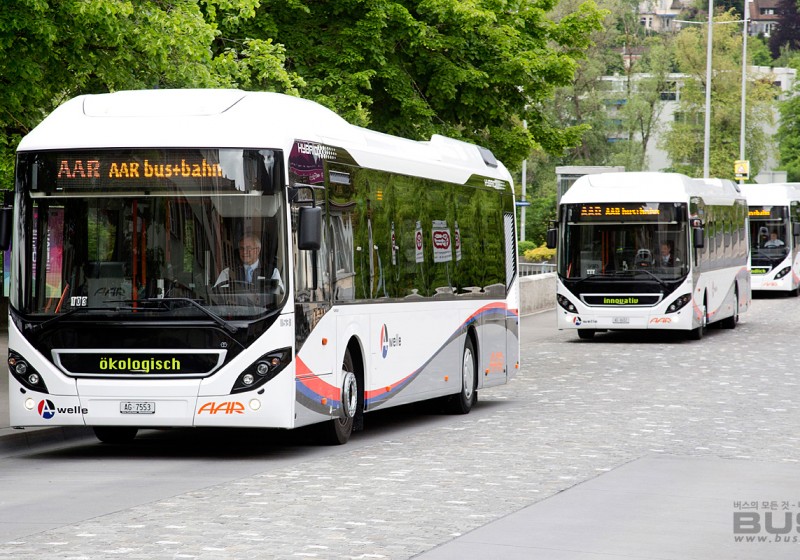 볼보버스 - 스위스에 하이브리드 버스 13대 공급