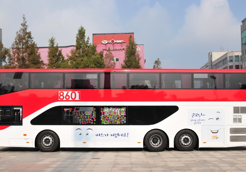 Der erste Volvo Doppeldecker Stadtbus in Südkorea.
